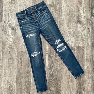AE Hi Rise Distressed Jegging